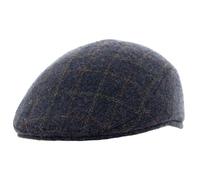 Heritage Traditions Tweed Ear Flat Cap - S/M - Blue Box Check