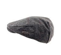 Heritage Traditions Tweed Flat Cap in Dark Grey Heritage Traditions Dark Grey One Size