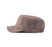 Heritage Traditions Tweed Military Cap in Light Brown Heritage Traditions Light Brown One Size