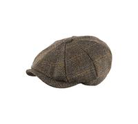 Heritage Traditions Tweed Newsboy Cap Hat (Jumbo Herringbone Brown)