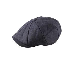 Heritage Traditions Tweed Newsboy Cap One Size Blue Patchwork