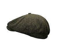Heritage Traditions Tweed Panel Newsboy Cap, Herringbone Hat, Mens Newsboy Cap Green