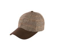 Heritage Traditions Tweed Suede Baseball Cap - Prince of Wales Brown