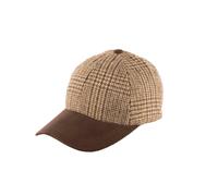 Heritage Traditions Tweed Suede Baseball Cap - Prince of Wales Camel