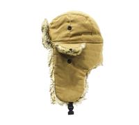 Heritage Traditions Wax Fur Lumberjack Trapper Hat - Wax Camel