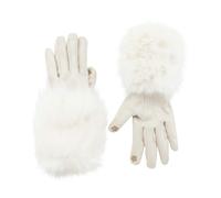 Heritage Traditions Women's Faux Fur Gloves - White