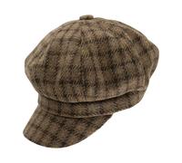 Heritage Traditions Women's Heritage Check Newsboy Cap - Tan Mix Check