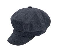 Heritage Traditions Women's Newsboy Cap - Navy Herringbone