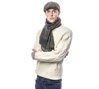 Heritage Traditions Wool Mix Duck Bill Cap Hat - Tweed Flat Caps for Men UK Style - Adjustable One Size Newsboy Caps for Men, Mens Caps UK Flat Design Green Check