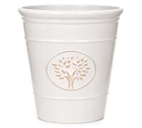 Heritage Tree Garden Pot - Decorative Tree of Life Indoor/Outdoor Planter, Large Lightweight Frost Proof & UV Resistant Plant Pot for Patio, Garden. (Off White, 13 Litre)