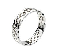Heritage Unisex Sterling Silver Celtic Open Knotwork Ring, O