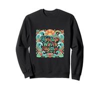 Heritage Waves Unity Cultural Ocean Art Sweatshirt