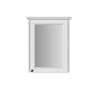 Heritage Winterbourne Satin Mist Grey Single Bathroom Wall Cabinet With Mirrored Door (H)595mm (W)490mm