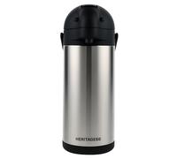 Heritage66 3L Airpot Coffee Dispenser, Stainless Steel Triple-Wall Vacuum Insulated Pump Pot, Thermal Coffee Server Keeps Drinks Hot 12 Hrs/Cold 24 Hrs, Ideal for Home, Office, Parties
