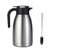 Heritage66 Stainless Steel Thermal Coffee Carafe Triple Wall Thermal Vacuum insulated 12 hours heat Retention/24 hours cold Retention Tea, Water, and Coffee Dispenser (2 Liter)