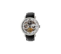 Aries Skeleton Leather-Band Watch Heritor Automatic White One Size
