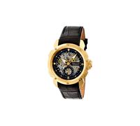 Conrad Skeleton Leather-Band Watch Heritor Automatic Gold One Size
