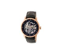 Ryder Skeleton Leather-Band Watch Heritor Automatic Rose Gold One Size