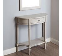 heritox curved console table 1 drawer in vintage grey
