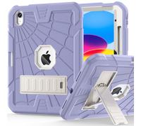 Herize for iPad A16 Case 11th Generation 11 Inch 2025 / iPad 10th Generation Case 10.9 Inch 2022, Rugged Heavy Duty Military Grade Protective Cover Built-in Pencil Holder for i Pad 11/10 Gen, Purple