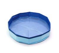HERKINDNESS Dog Pool Small 50 x 10 cm, Foldable Dog Paddling Pool, Round Dog Pool, Foldable, Blue Cat Pool, Portable Pet Pool, for Paddling Pool, Sandpit and Swimming Pool