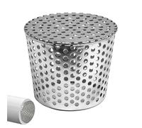 HERKINDNESS Rain Gutter Leaf Protection, 304 Stainless Steel Downpipe Protection, Leaf Protection Downpipe 90-110 mm, Hole Diameter 5 mm, Leaf Grid for Gutters, for Garden, Yard, Garage