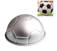 Herklotzn 1 PCS 3D Half Round Shaped Football Cake Mold 8 inch Thickening Aluminum Mould Birthday Baking Pan