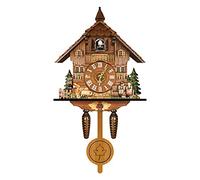 Herklotzn Cucu Clock Wall Clock for Living Room Alarm Clock Retro Style Wall Clock Children's Decorations Home Alarm