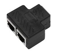 Herklotzn RJ45 Splitter Adapter 2 Port Ethernet Network LAN Extension Connector Socket Pack of 1