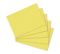 herlitz 100 x A6 14.9 x 10.9 cm Blank Yellow Index Cards