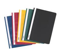 Herlitz 10386951 Spring Folder A4 PP with Transparent Front Cover, 10 Pieces, Purple Assorted Colours