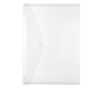 Herlitz 10657930 Document Pouch A4 with Snap Closure, Pack of 6, Clear Clear