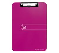 Herlitz 10842409 Clipboard A4 Kraft Paper Cover with Clip Mechanism and Hanging Hole, FSC Mix. Assorted Colours. Berry
