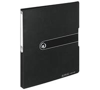Herlitz 11205713 Ring Binder A4 Polypropylene 2-Ring Combination Mechanism 2.7 cm Spine 16 mm Filling Height Opaque Black