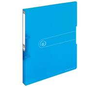 Herlitz, 11205713, ring binder A4, PP, 2-ring combination mechanism, 2.7 cm spine, 16 mm filling height, opaque, black 16 mm Filling Level 16 mm transparent blue