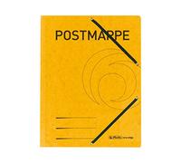 herlitz 11255593 Portfolio Folder A4 with Elastic Band Post Folder Yellow Pack of 1