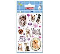 Herlitz 11294543 Sticker Pretty Pets Dogs and Cats, Self-Adhesive Sheets FSC Mixed Hund/Katze