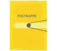 Elasticated Folder A4 PP Postal Folder Transparent Yellow Easy Orga to Go