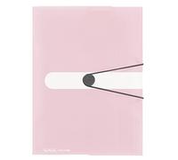 Herlitz 11408739 Elasticated Folder A4 Pack of 3 Clear Transparent Rose