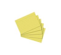 Herlitz 10836328 Index Cards Lined Yellow Pack of 100, Giallo, A8 liniert