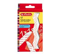 Herlitz 12 x White Blackboard Chalk Hanging Pack
