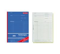 Herlitz 1932862 Accounts Book A5, 305 2 x 40 Sheets, Carbonless Copying, Pack of 4