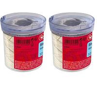 Herlitz 31Kg Tensile Strength/ 15Kg Carrying Capacity 120m String with Thread Clip and Cutter in Dispenser (Pack of 2)