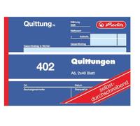 Herlitz 402 Carbonless Receipt A6 Horizontal 2 x 40 Blatt 1
