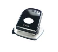 Herlitz 4mm Heavy Duty Punch with Adjustable Paper Guide - Black