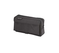 Herlitz 50009756 Large Rectangular Pencil case, 1 mesh Pocket with Velcro Closure, 1 Pocket with Zip, Motif: Black&Wow Slogan, Pack of 1