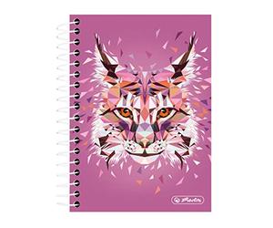 Herlitz 50027262 Flex Notebook with Removable Cover, A4, 2 x 40 Sheets, Design: Wild Animals Wolf, 1 Item Notizbuch Lynx