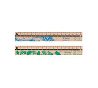 Herlitz 50033614 Ruler, 17 cm, Made from 100% FSC Wood, 1 Piece
