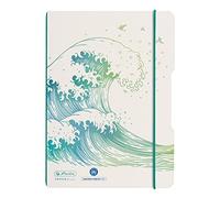 Herlitz 50033669 Flex Notebook, A5, 40 Sheets, Dotted, Motif: GREENline Wave, 1 Piece