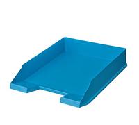 herlitz 50033966 Classic Filing Basket, A4-C4, Recycled Plastic with Blue Angel Certificate, Intense Blue, Pack of 5